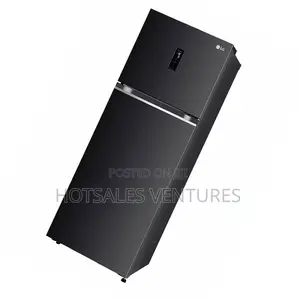 Lg 473l Top Freezer Fridge in Black With Auto Ice Maker - Gn-F452pfaq