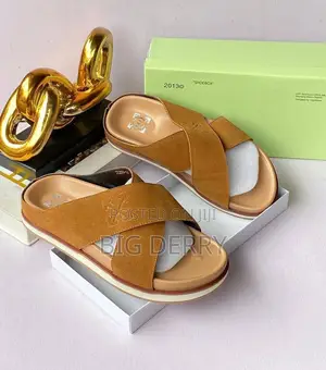 Off White Cross Slides