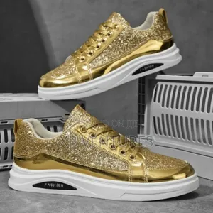 Trendy Sneakers Sports Running Casual Board Shoes Gold