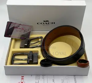 Coach Leather Reversible Belt With Two Hook
