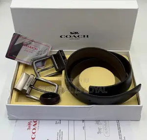 Coach Leather Reversible Belt With Two Hook