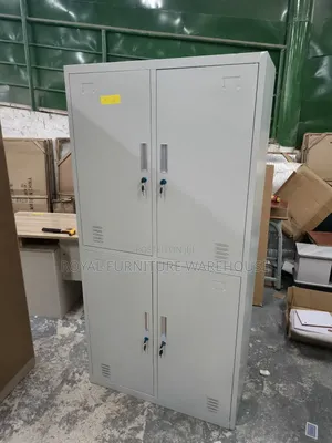 Metallic Four Locked Cabinet