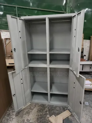 Metallic Four Locked Cabinet