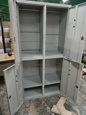 Metallic Four Locked Cabinet