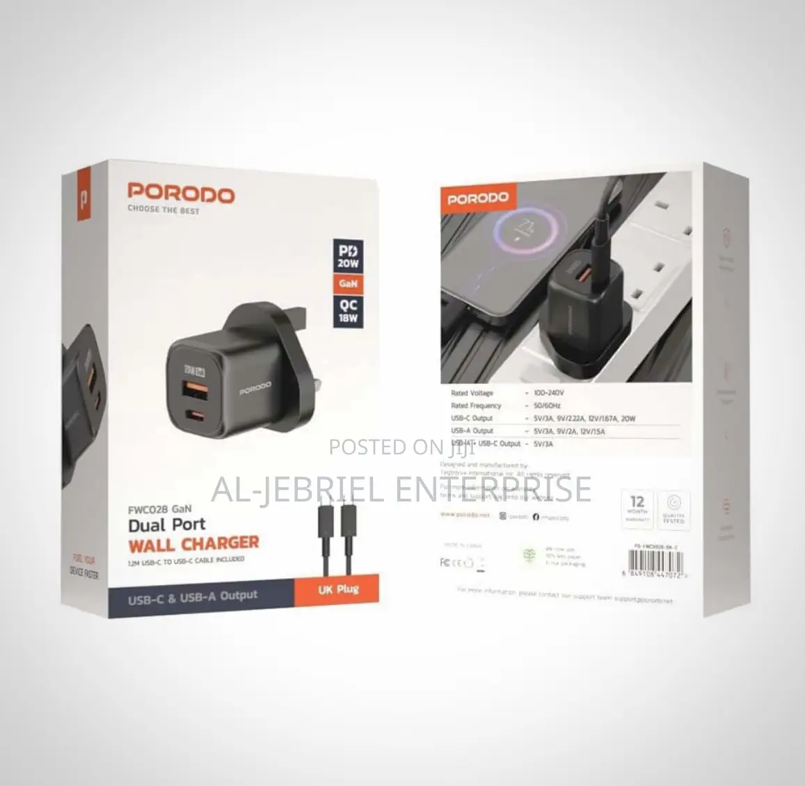 Porodo 20w Fast Charger