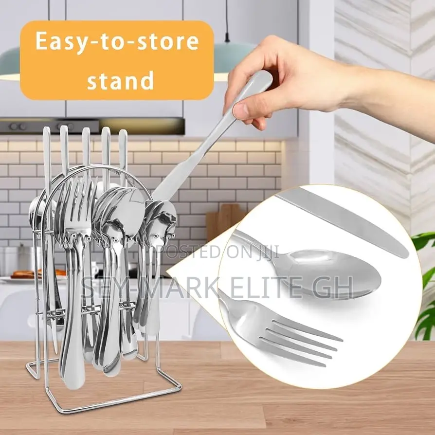 24pcs Cutlery Set Gold Silver