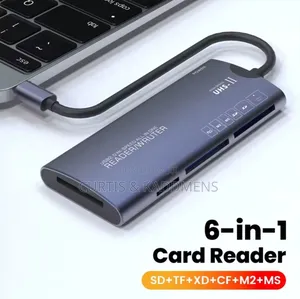 6in1 Type C Cf/Sd/Tf/Xd/M2 Card Reader