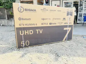 Brand New Slim Frameless Uhd Smart Sigma 50” Sig-Ku50v6-S
