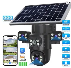 3 Lens 4g Solar Security Camera