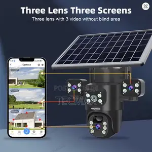 3 Lens 4g Solar Security Camera