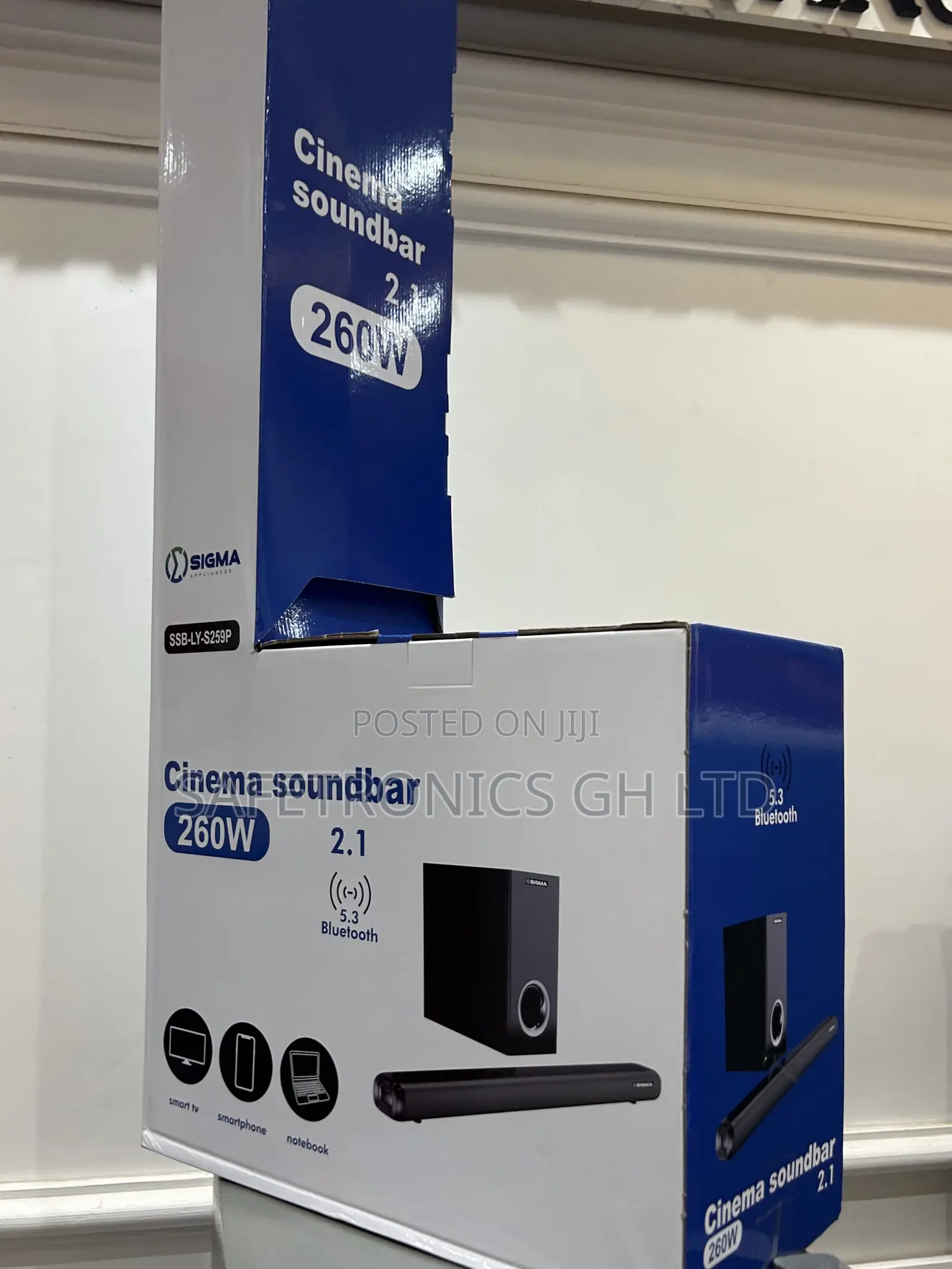Grab Black Electric Sigma 260 Watts Bluetooth SSB-Ly-S259p Soundbar