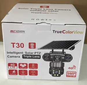 T30 Intelligent 4g Solar PTZ Camera Triple Lens, 3lens 4g Solar Camera