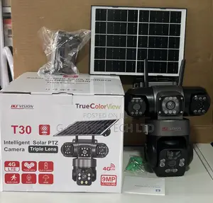 T30 Intelligent 4g Solar PTZ Camera Triple Lens, 3lens 4g Solar Camera