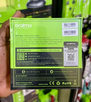 Oraimo Watch Muse 1.32” Amoled Ip68 Smart Watch - Osw-831n
