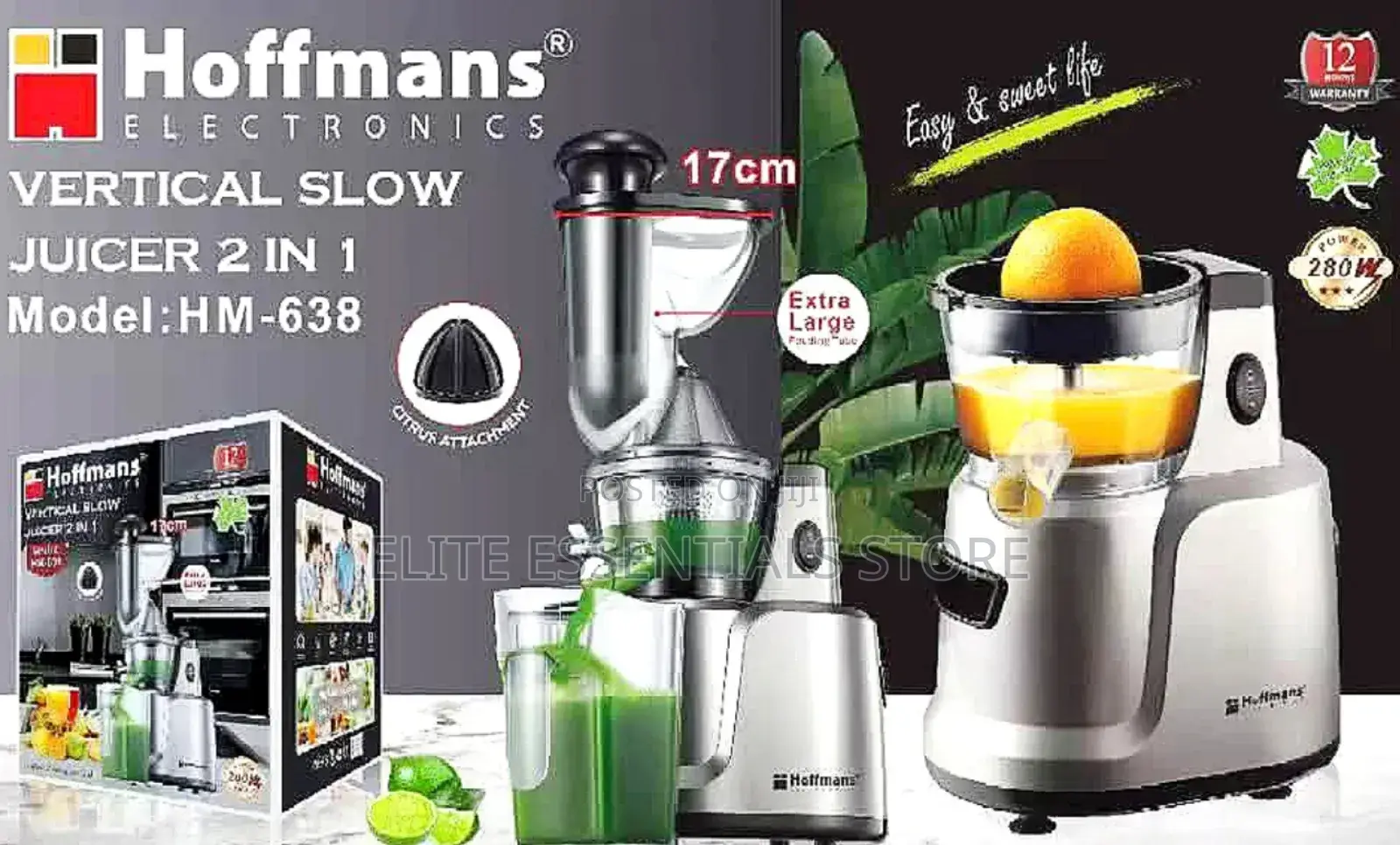 High Quality Multipurpose Multifunctional 2 in 1 Vertical Slow Juicer