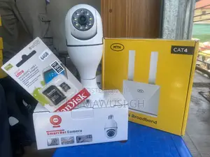 V380pro PTZ Bulb CCTV Camera $ Router Combo Plus Free 64gig Sd Card