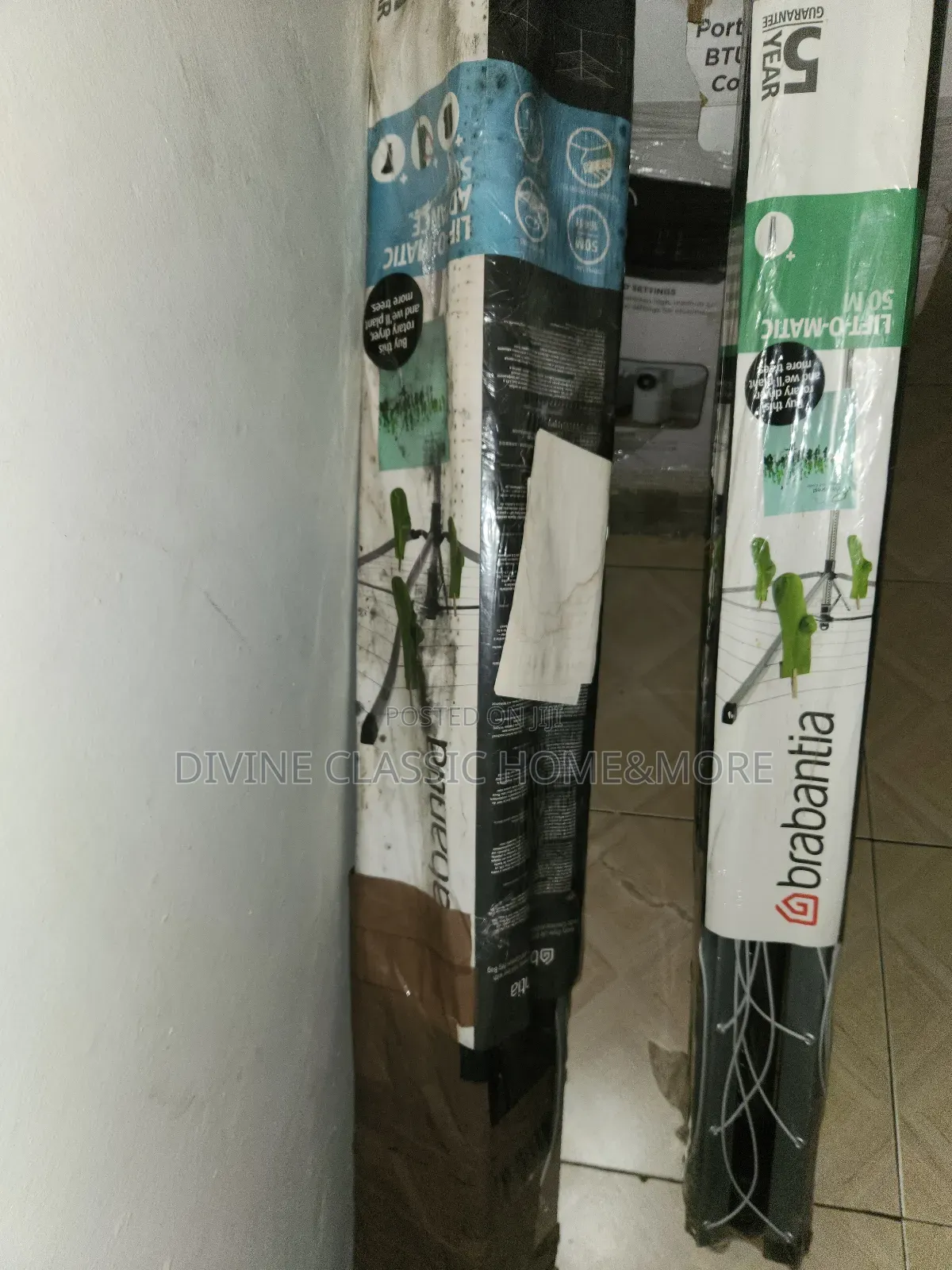 Brabantia - Lift-O-Matic - 50m of Clothes Line- Metallic Grey