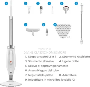 Midea 10 in 1 Steam Mop Kills 99.9% of Bacteria Without Chemical