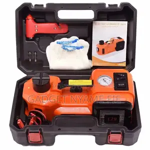 2 in 1 Electronic Car Jack With Tyre Inflator