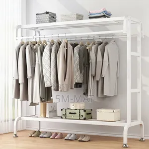 Garment Rack Heavy Duty Double Rod Clothing Garment Rack,