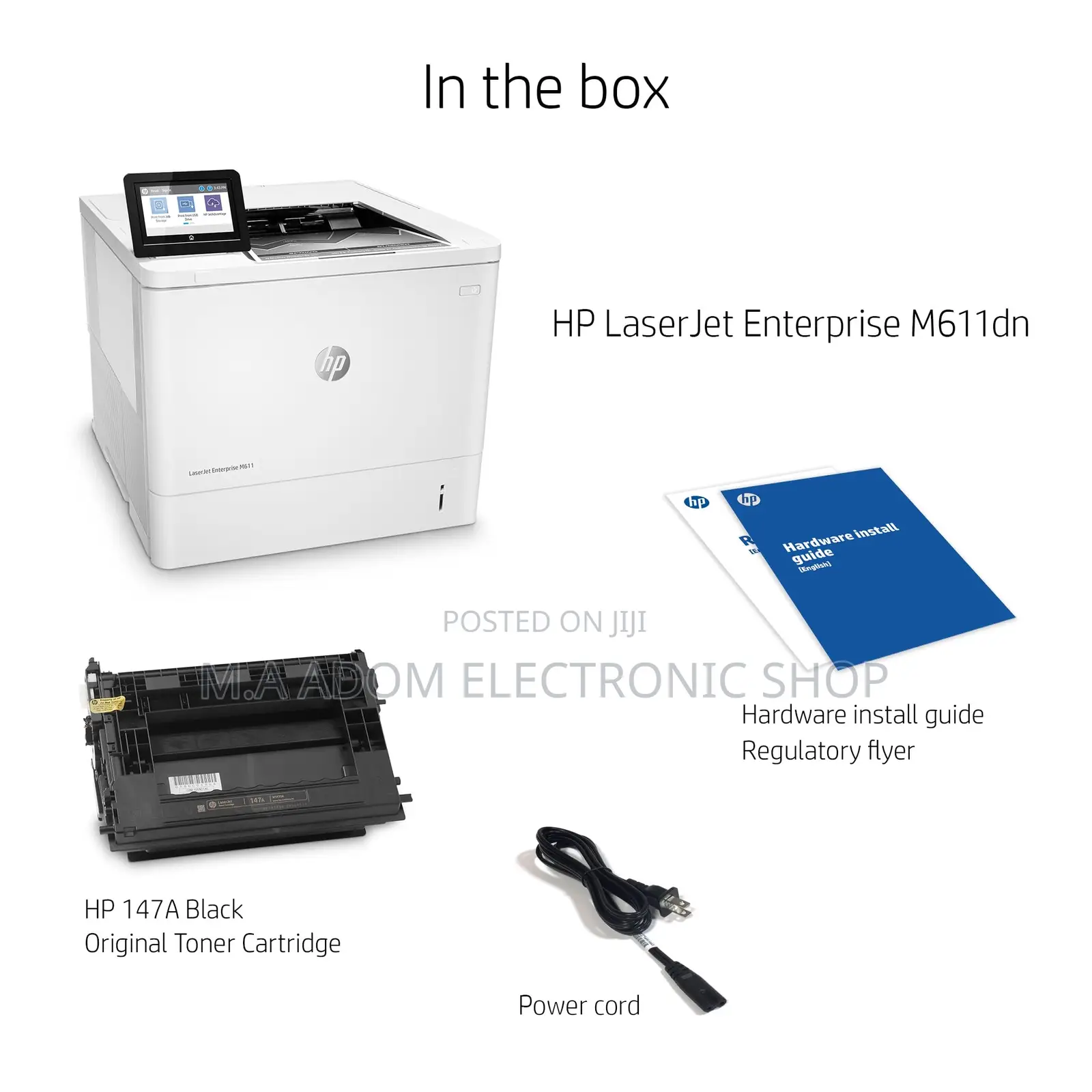 Hp Laserjet Enterprise M611dn Monochrome Printer Black White Only