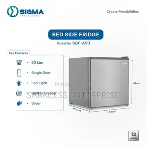 Sigma SBF - A5o Bedside Refrigerator – 50 Litres - Silver