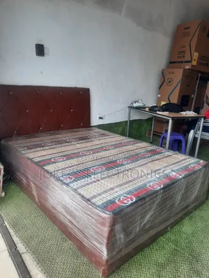 Complete Bed Double Leather Covered