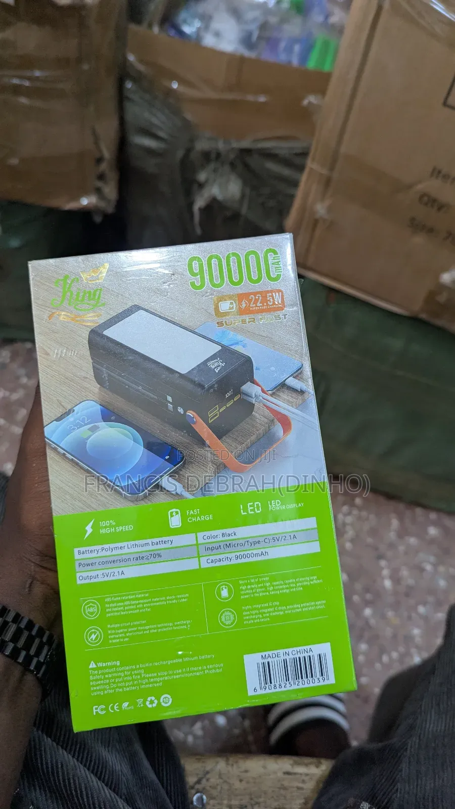 Power Bank 90,000mah 22.5w Super Fast