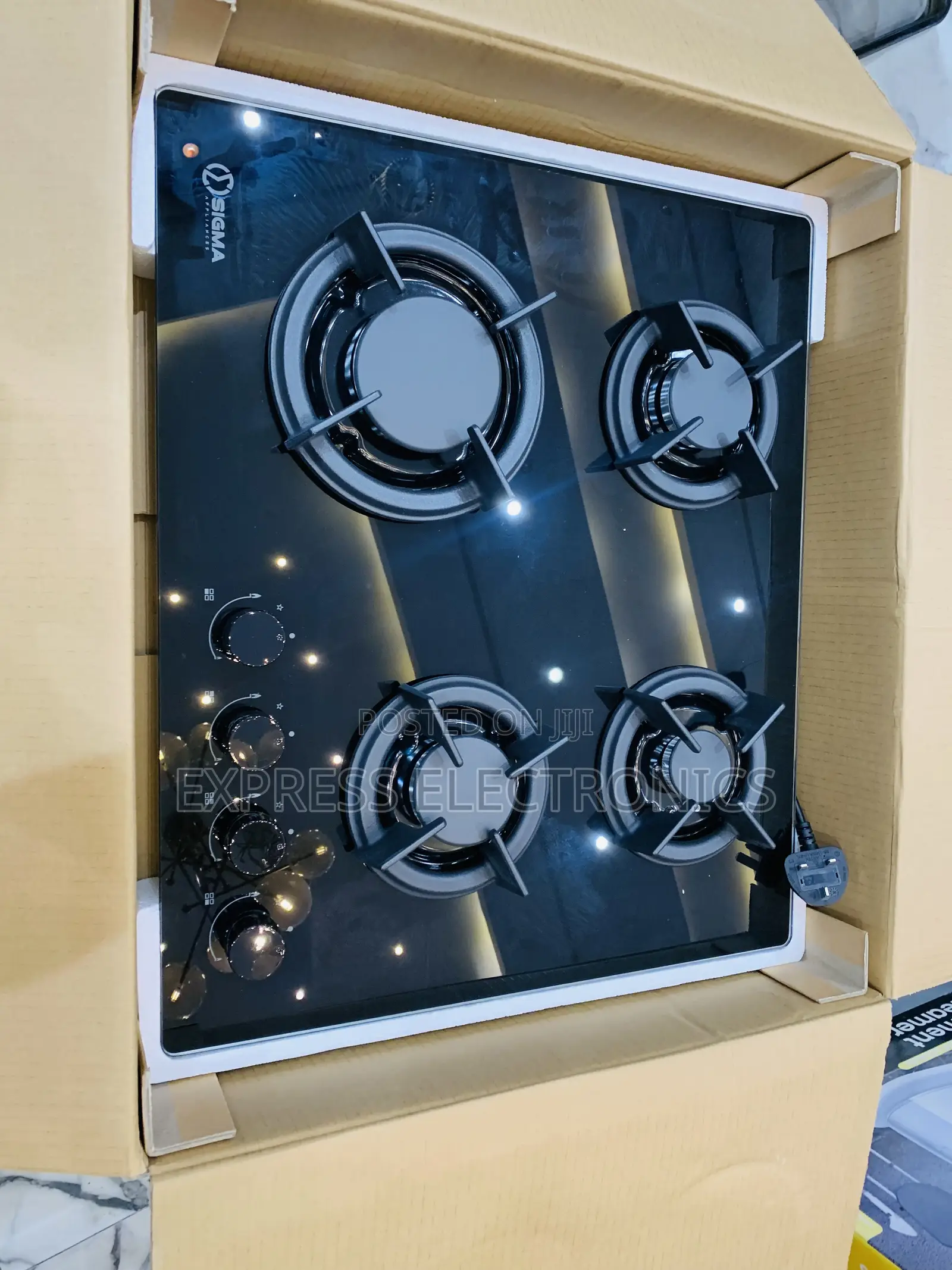 4burner Gas Built in Cooker Sigma Black