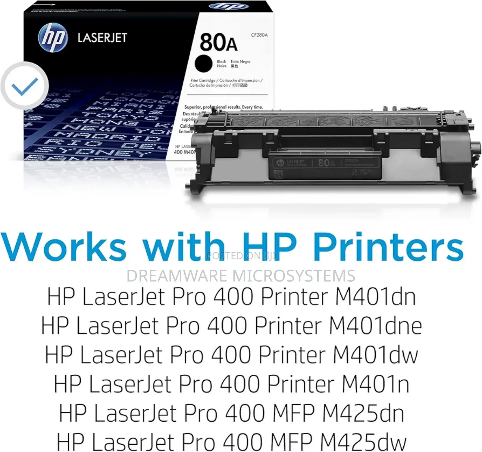 Hp 80a Black Toner Cartridge for Hp Printers