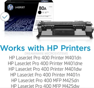 Hp 80a Black Toner Cartridge for Hp Printers