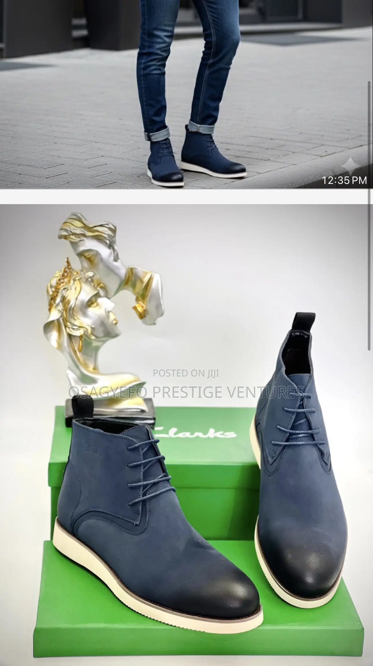 Quality Clarks Boot Navy