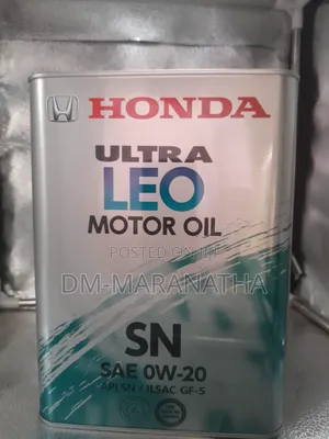 0w-20 Honda Genuine Synthetic Engine Oil Gf-6