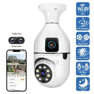 2 Lens Bulb Security Camera
