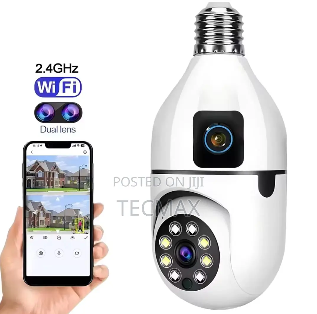 2 Lens Bulb Security Camera