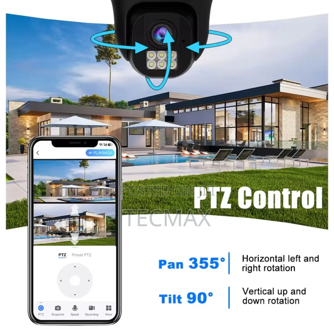 Ptz Dual Lens Security Camera