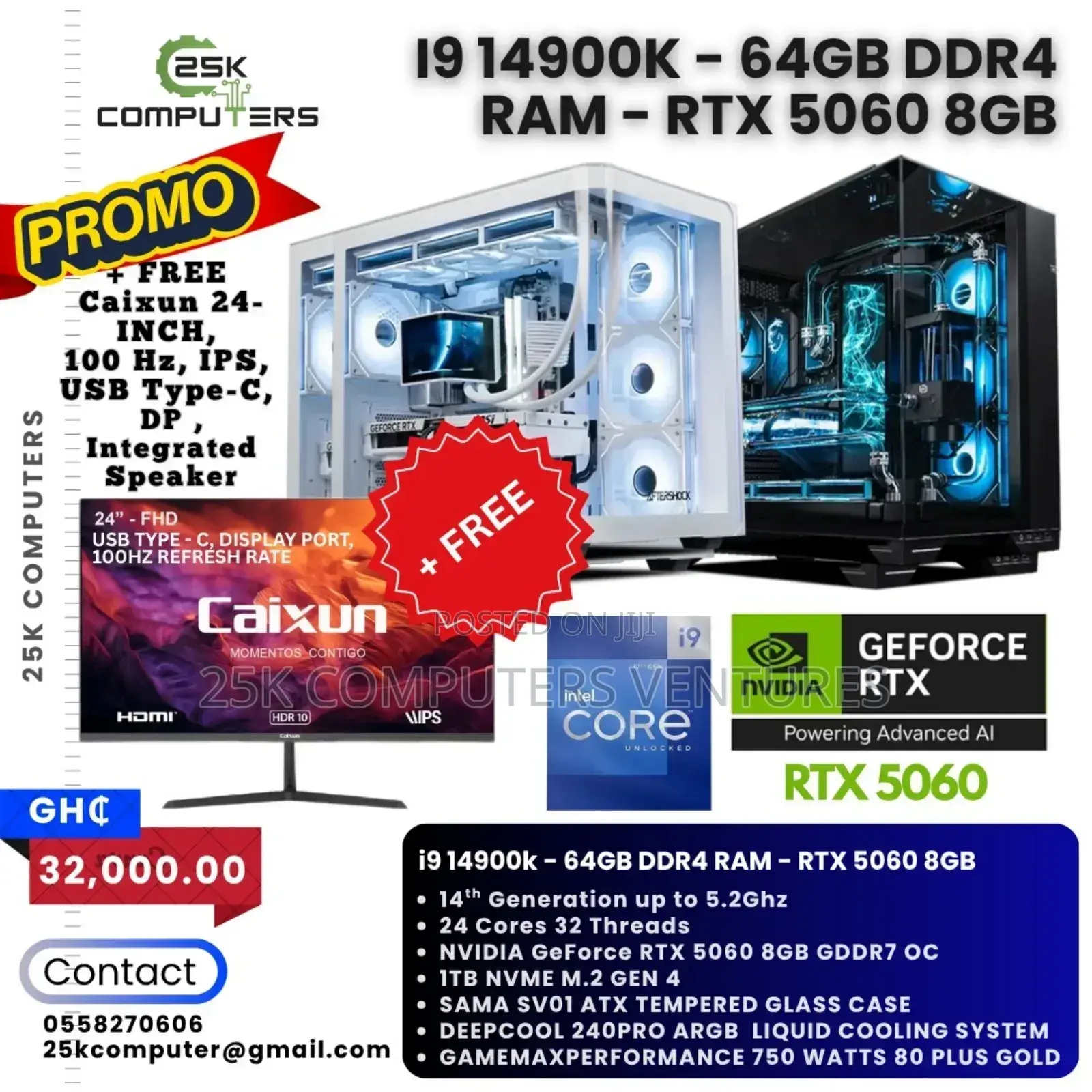 New Desktop Computer Asus TUF Gaming FX10CP 64GB Intel Core i9 SSD 1T