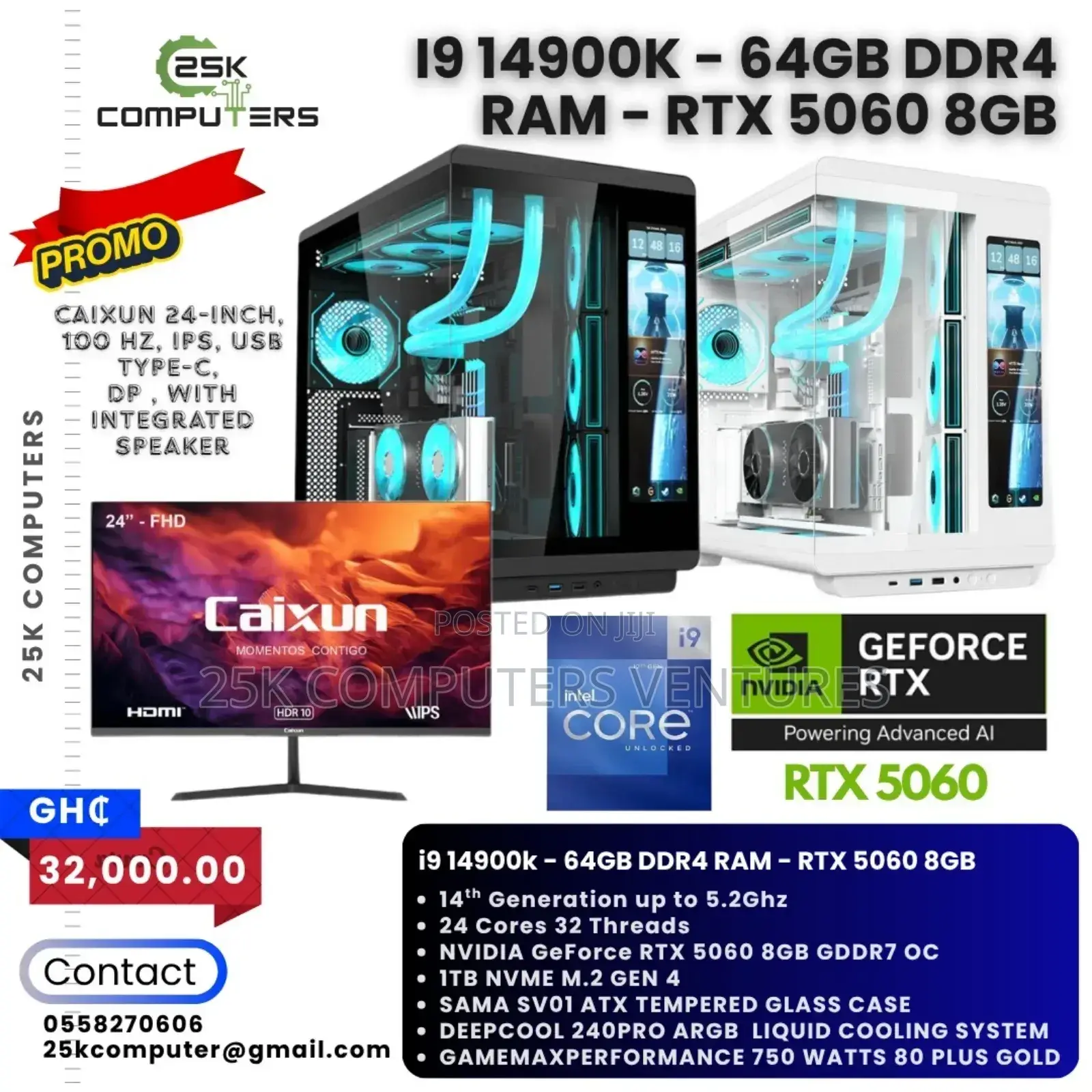 New Desktop Computer Asus TUF Gaming FX10CP 64GB Intel Core i9 SSD 1T