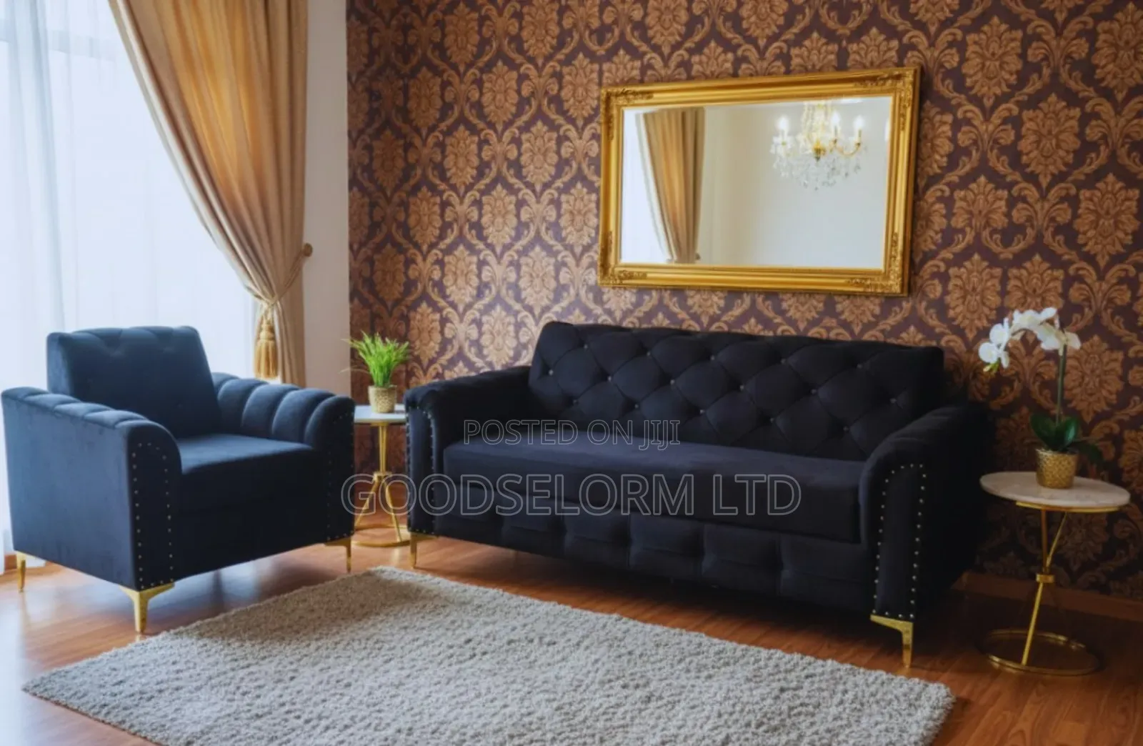 Luxurious Velvet Sofa Set – Elegant Comfort for Your Living Room