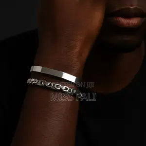 2in1 Silver Bangle and Bracelet Set.