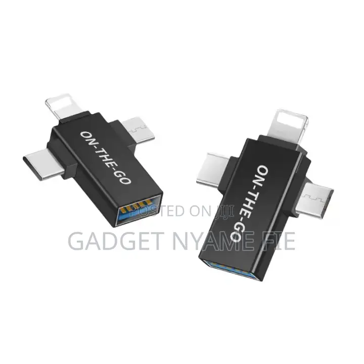 3 In 1 Otg Usb 3.0 Adapter - Black