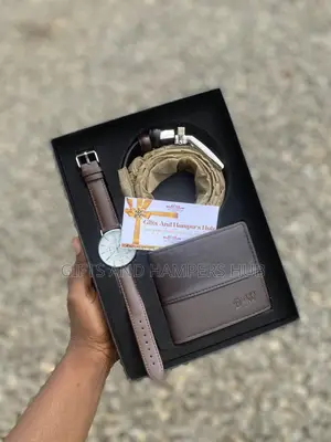 Belt + Wallet + Watch Combo Set