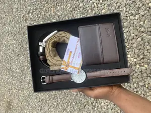 Belt + Wallet + Watch Combo Set