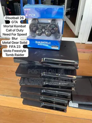 Ps3 Slim With 10 -15 Good Games From Home Use Two Controllers
