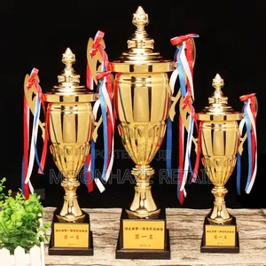 Royal Gold Trophy Cups – Luxury Awards With Color Ribbons!