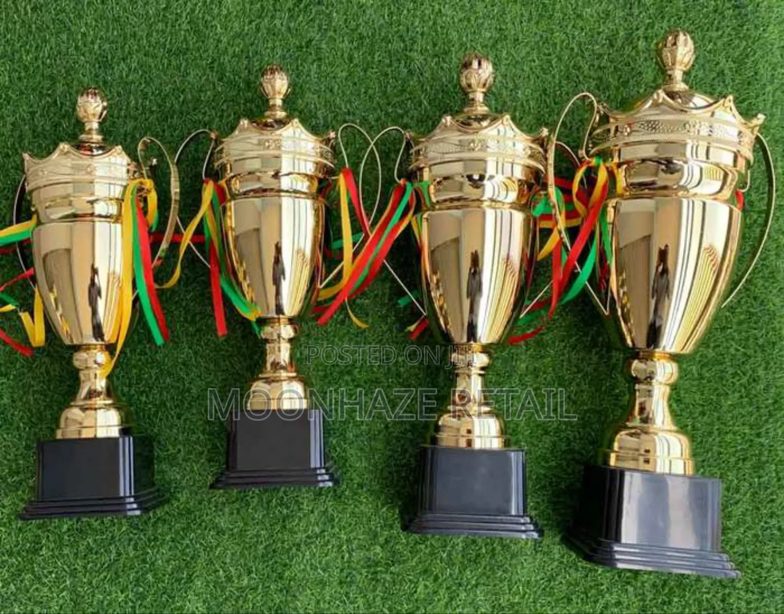 Royal Gold Trophy Cups – Luxury Awards With Color Ribbons!