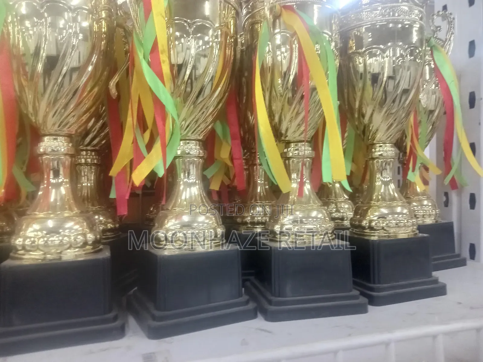 Royal Gold Trophy Cups – Luxury Awards With Color Ribbons!