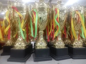 Royal Gold Trophy Cups – Luxury Awards With Color Ribbons!