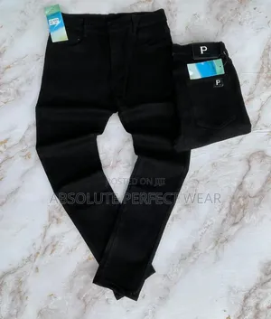 Plain Black Jeans for Men
