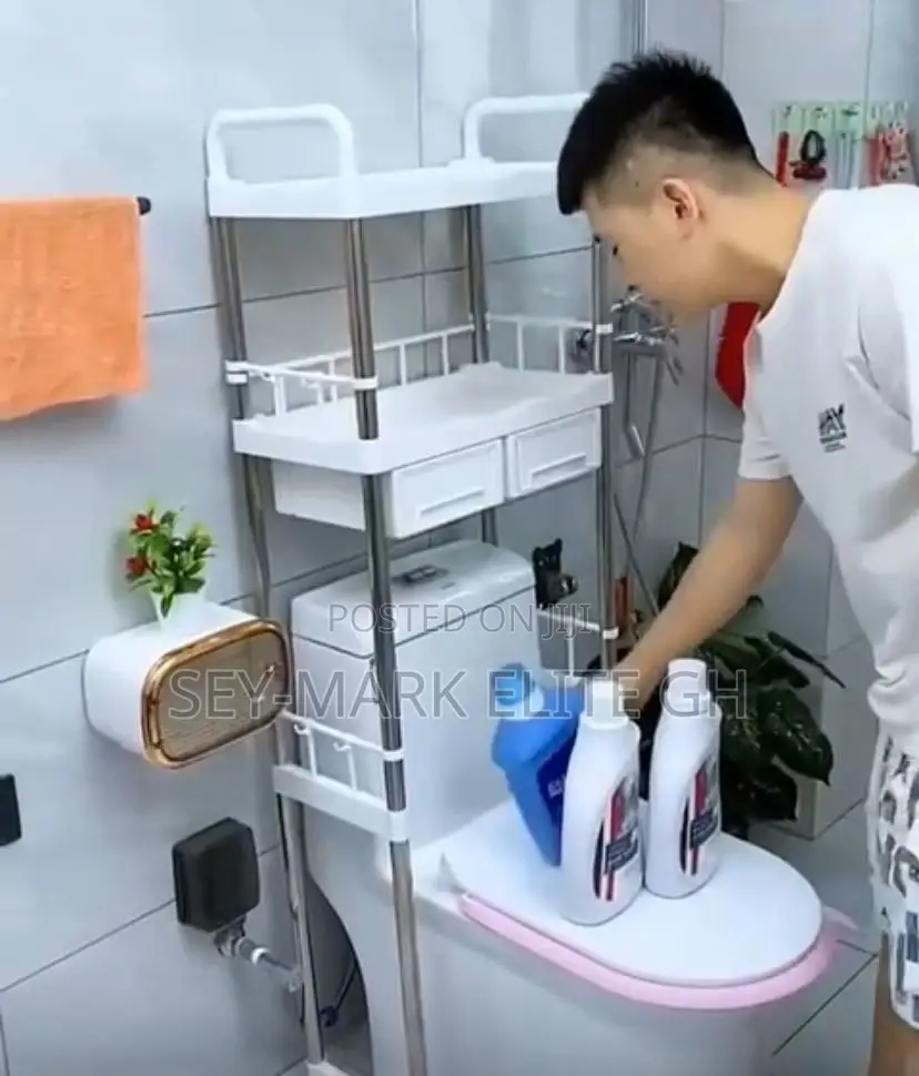 2 Tier Toilet Rack With Drawers